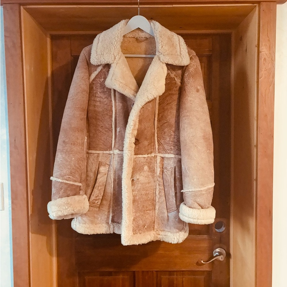 COSA NOVA Rare Vintage Shearling Suede Coat